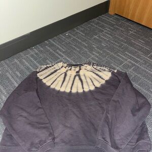 Madewell Black and Cream Tie-Dye Sweatshirt